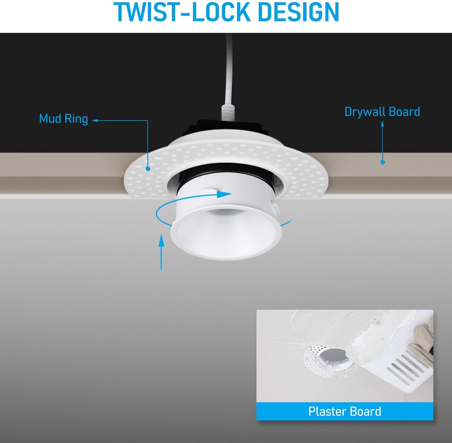 LED Recessed Downlight, 2 Inch, 13W, Selectable CCT, 800 Lumens, 120 VAC