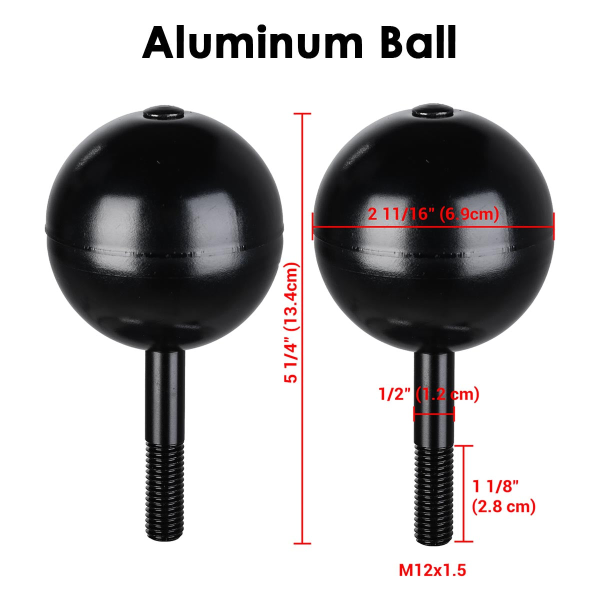Yescom Flagpole Ball Pole Top Ornament 2ct/pk