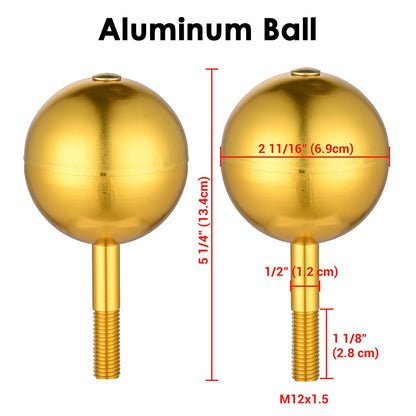 Yescom Flagpole Ball Pole Top Ornament 2ct/pk