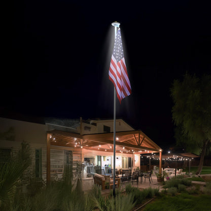 Yescom Solar Powered Flagpole LED Light for Yard Outdoor D9/16"