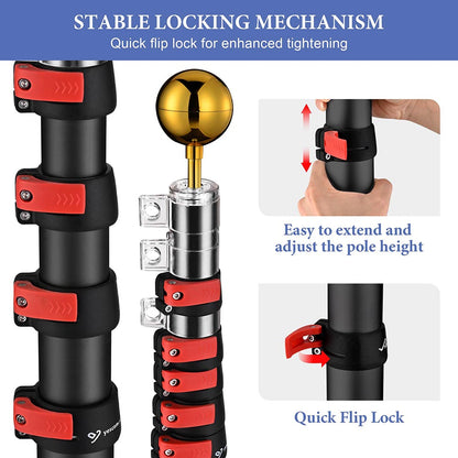 Yescom EZ GO Telescopic Flagpole with Tire Mount
