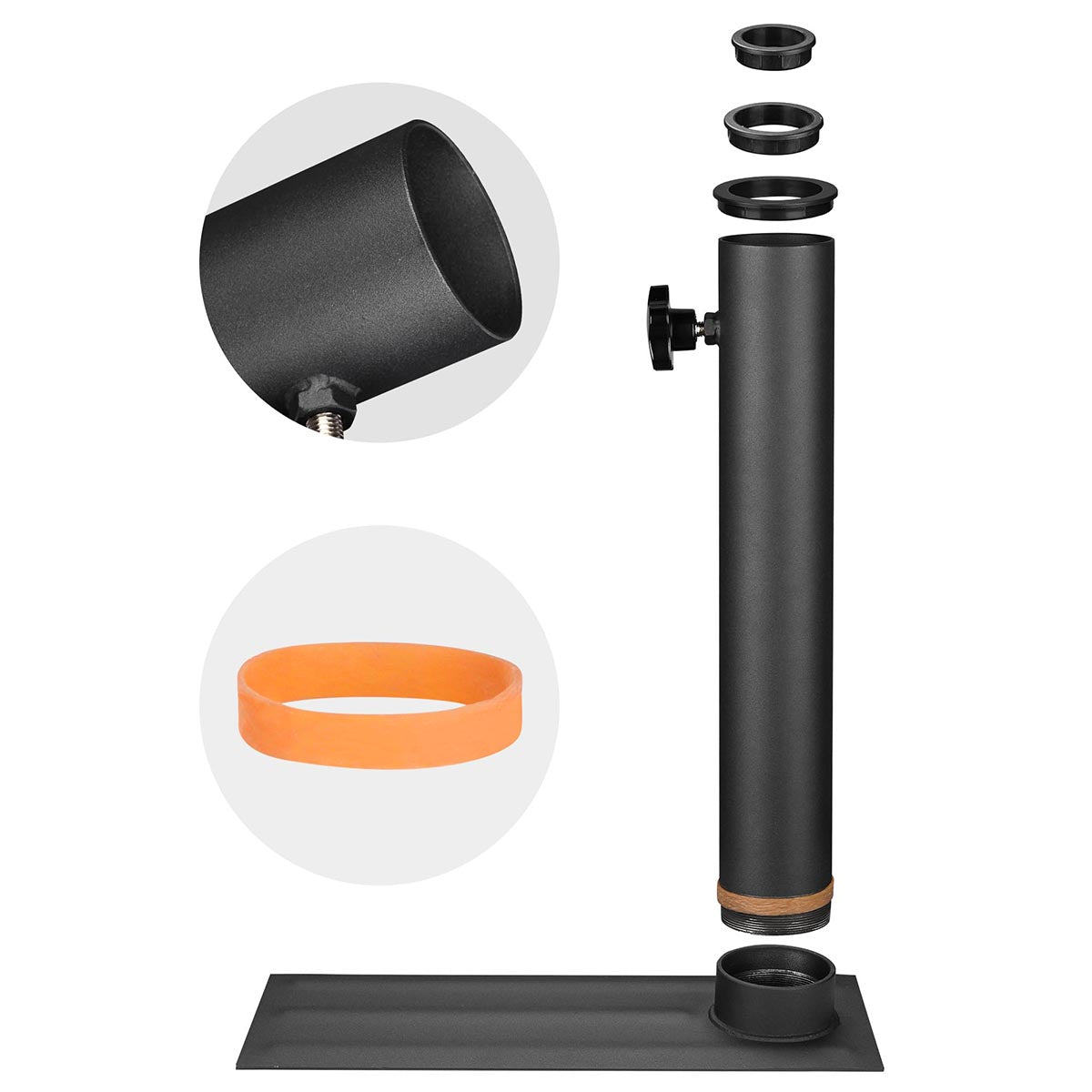 Yescom Portable Telescopic Tailgating Flagpoles Tire Mount