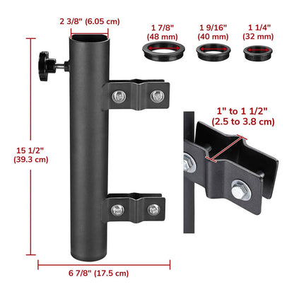 Yescom RV Ladder Mounted Flagpole Holder for 1" to 2 3/8" Pole