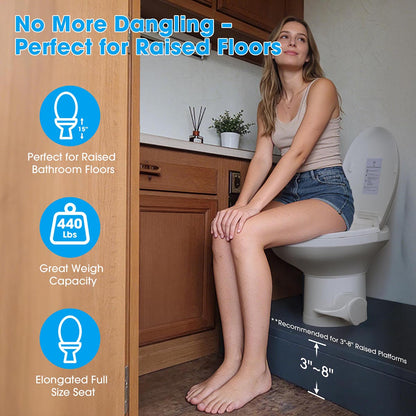 Yescom 15" Seat Height RV Toilet with Handheld Bidet Sprayer