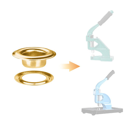 Yescom 1/4" 3/8" 1/2" #0 #2 #4 Grommet & Washer Brass/ Nickel