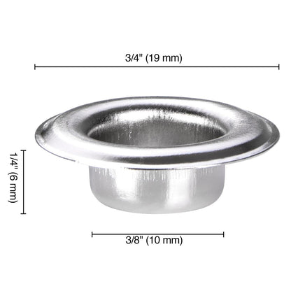 Yescom 10mm #2 Nickel Grommets & Washers (1000 Count)