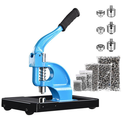 Yescom Grommet Machine with Rolling Base #0 #2 #4 900ct. Grommets