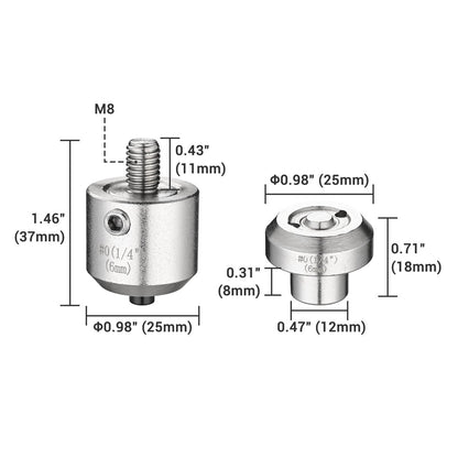Yescom Hand Press Grommet Die Replacement - Choice of Size #0, #2, #4