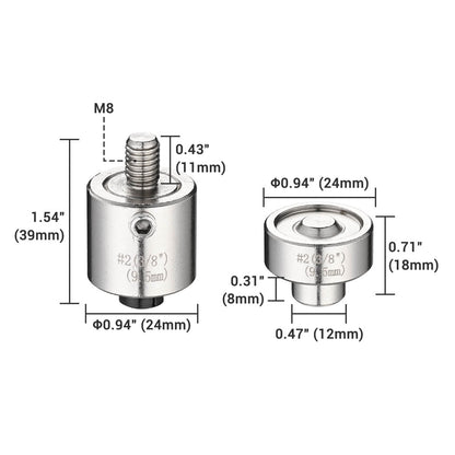 Yescom Hand Press Grommet Die Replacement - Choice of Size #0, #2, #4
