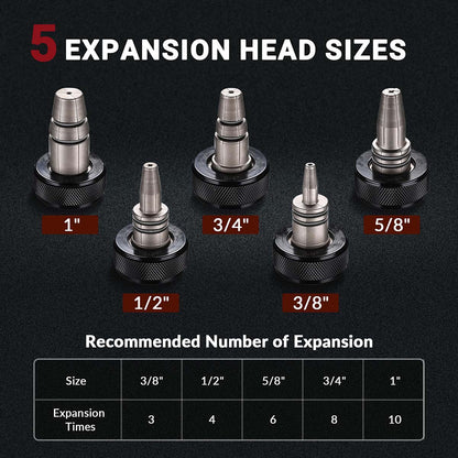 Yescom Auto Rotate PEX-A Expansion Tool with Tubing Cutter & Head