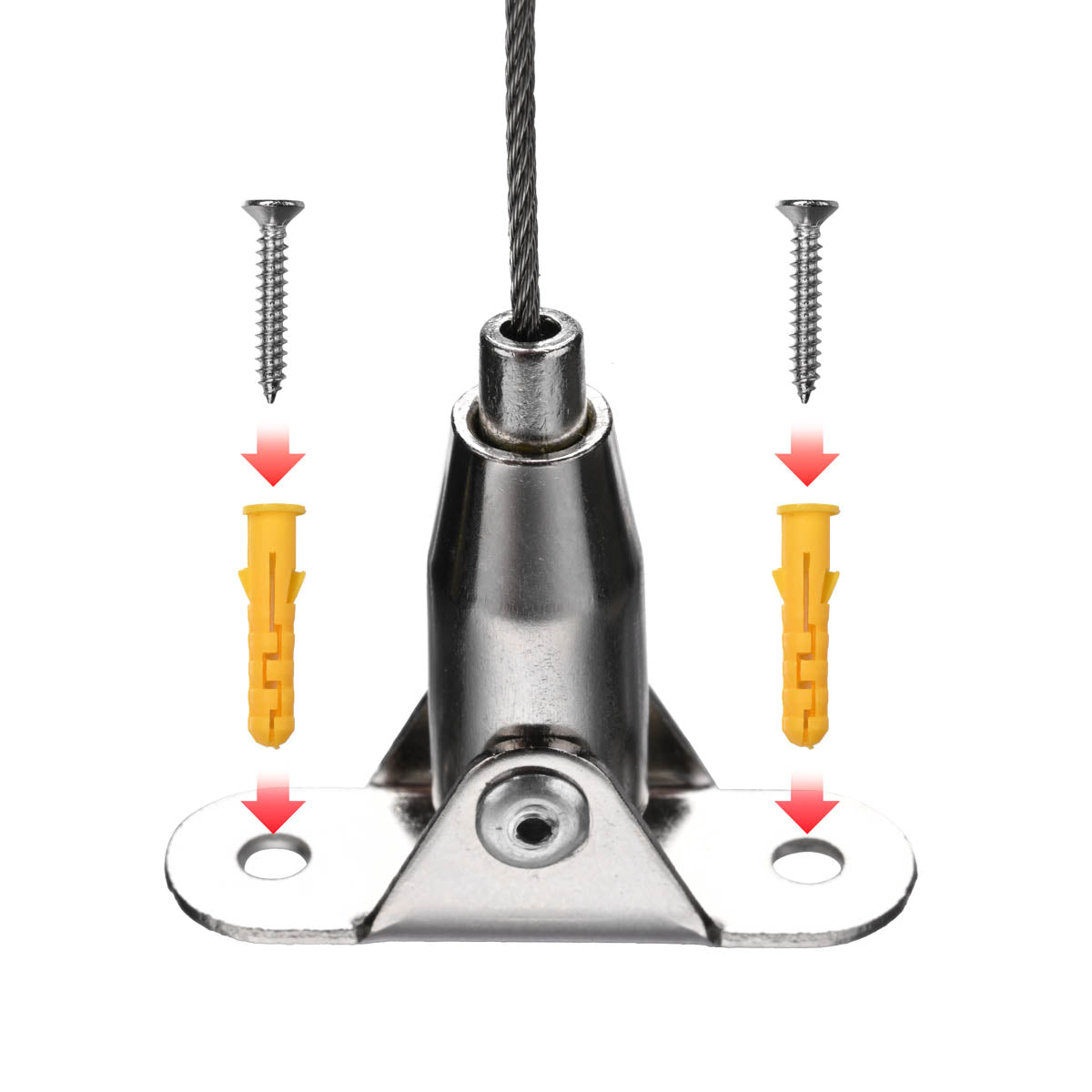 Yescom Adjustable Wire Gripper with Hinged Mount for 1-2mm Cable 20ct.