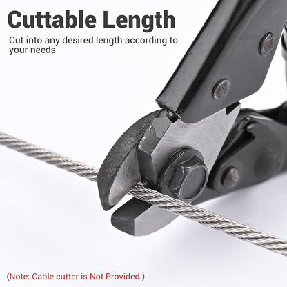 Yescom 3.18mm Wire Rope Type 316 Stainless Steel, 7x7, 1/8"x500'
