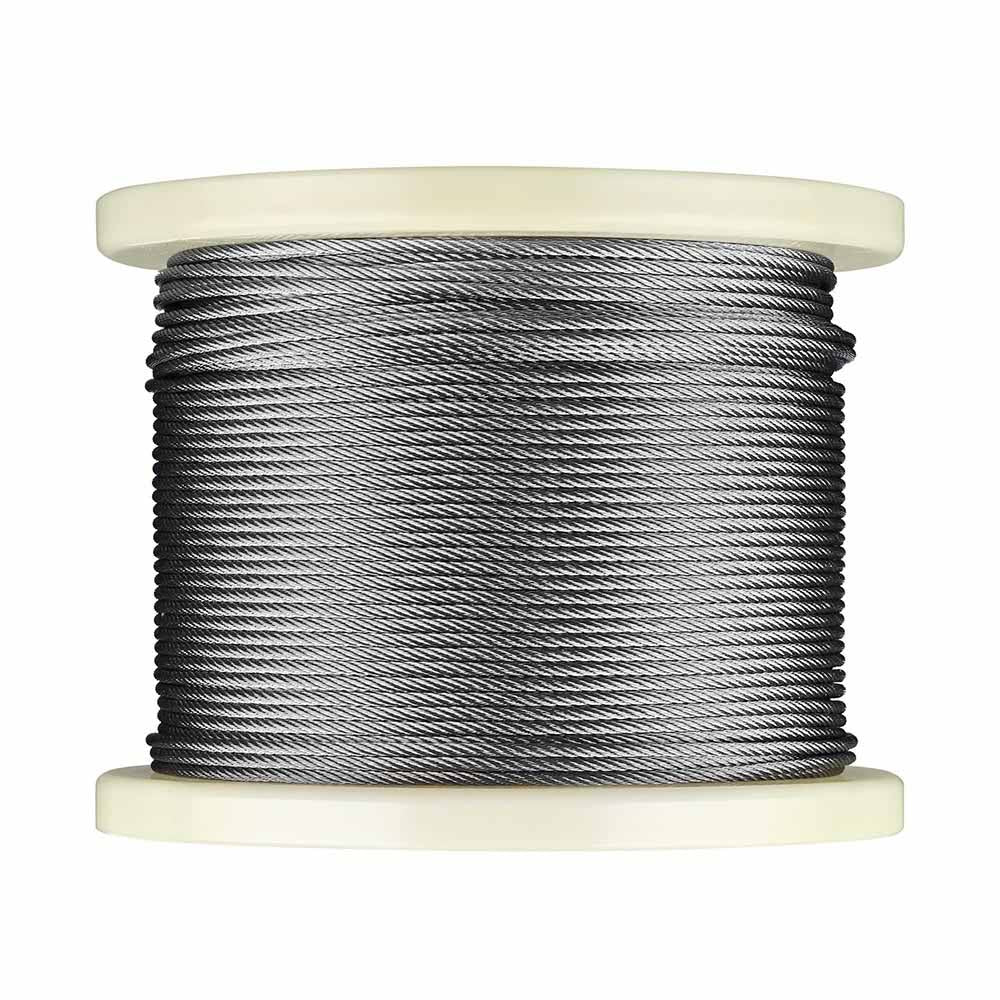 Yescom 3.18mm Wire Rope Type 316 Stainless Steel, 7x7, 1/8"x500'