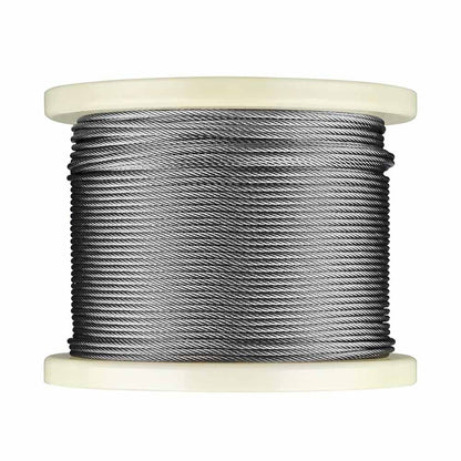 Yescom 3.18mm Wire Rope Type 316 Stainless Steel, 7x7, 1/8"x500'