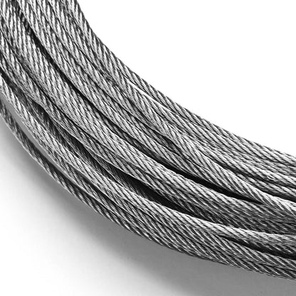 Yescom 1.5mm Wire Rope Type 304 Stainless Steel, 7x7, 1/16"x100'
