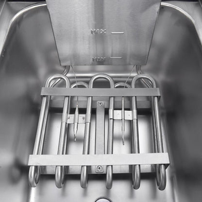 Yescom Electric Deep Fryer Drain Timer 20L 2-Tank Stainless Steel