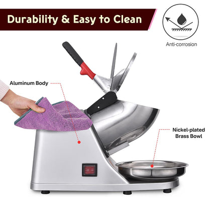 Yescom Electric Ice Shaver Snow Cone Maker Stable Heavy Base