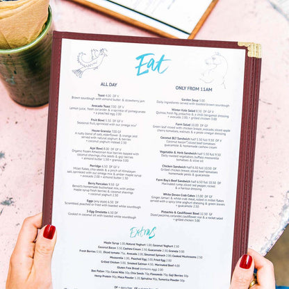Yescom 30x Menu Covers Cafe Restaurant Red 8.5x14