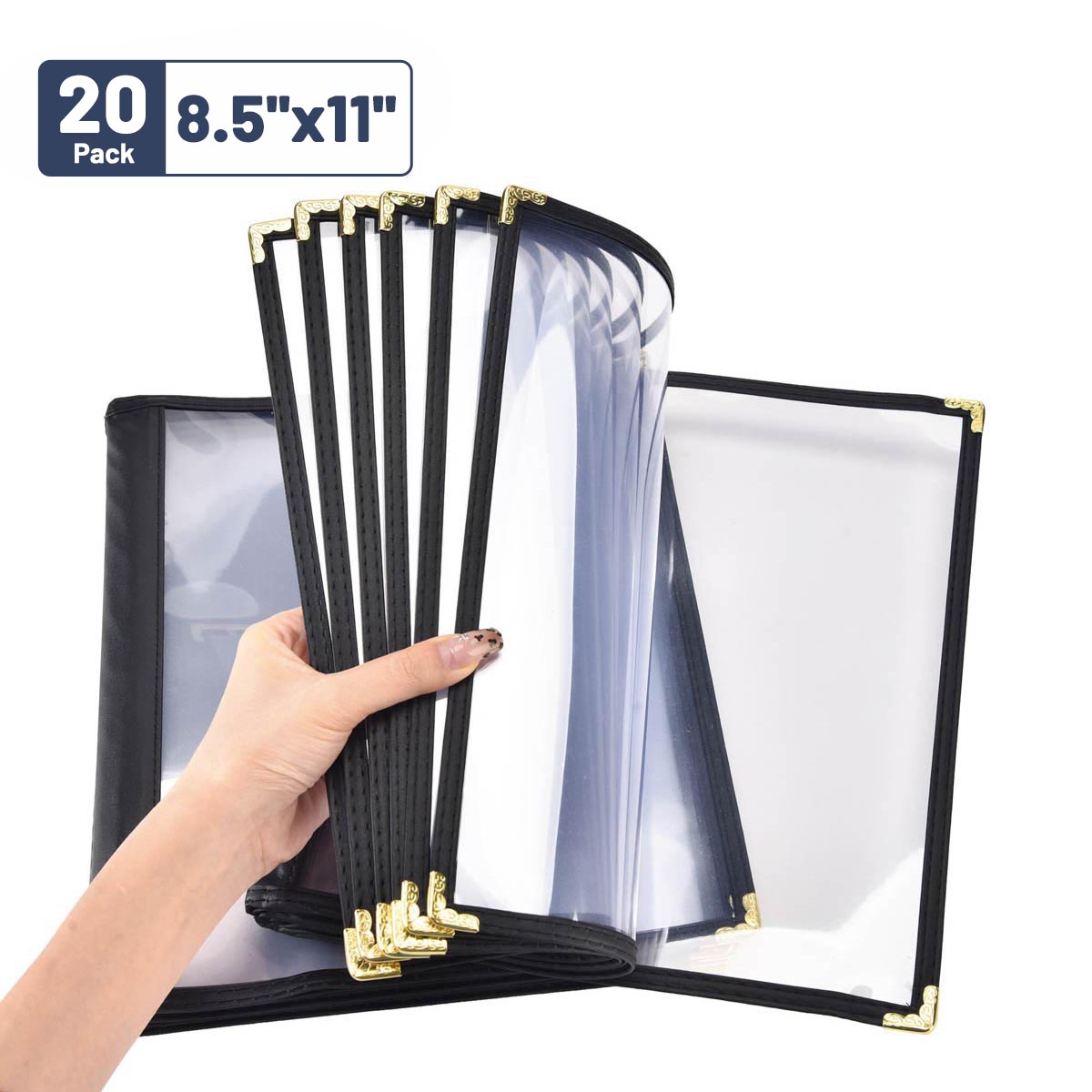 Yescom 8.5x11 Menu Covers Cafe Restaurant Black