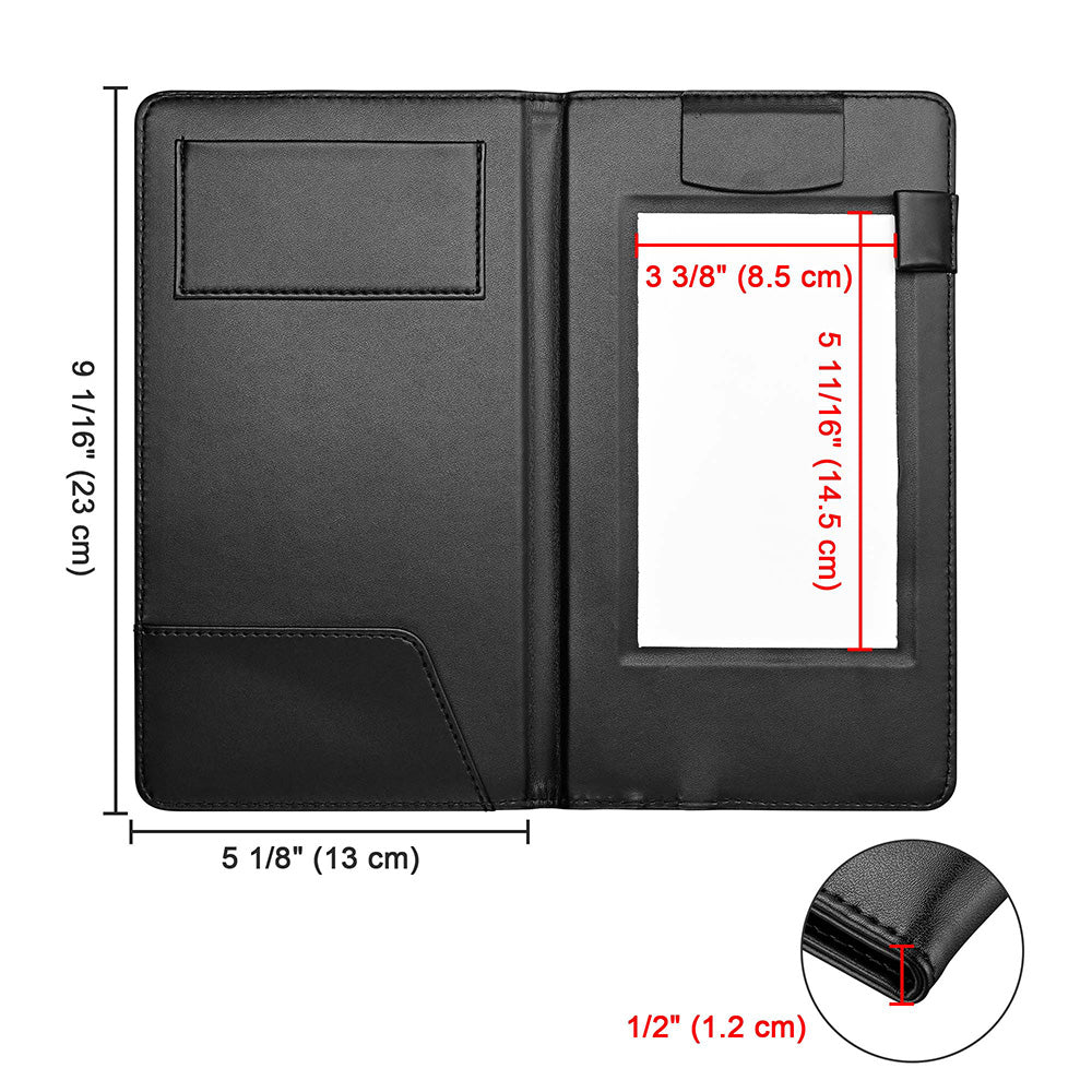 Yescom Personalized Check Presenters LED Menu Holder PU Leather 5x9in Set(5)