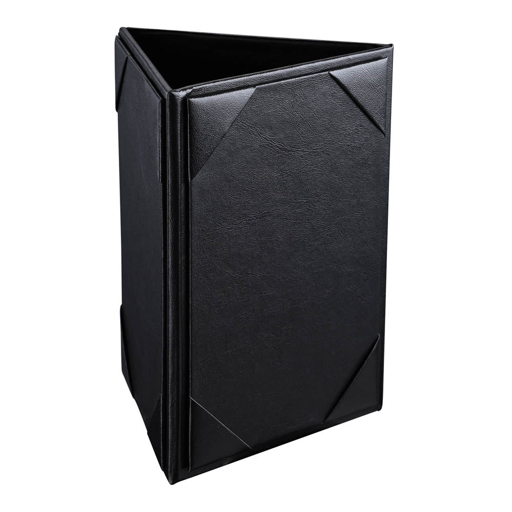 Yescom 3-Sided Table Tent Bar Cafe Cards Holder PU Leather