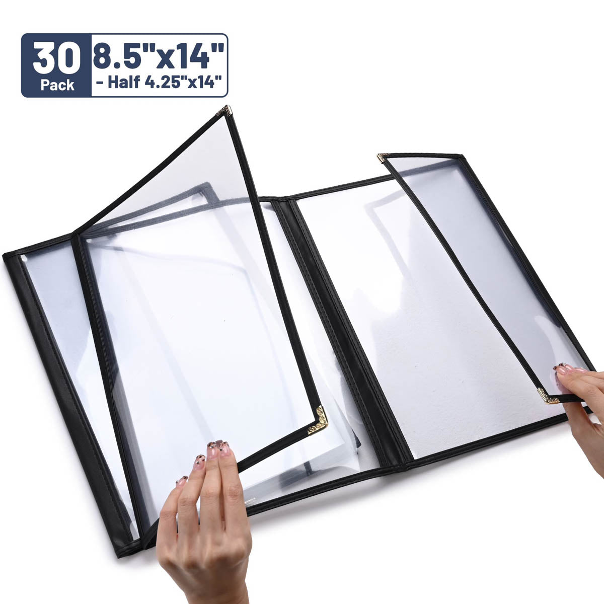Yescom 30x Menu Covers Cafe Restaurant 8.5x14 & 4.25x14