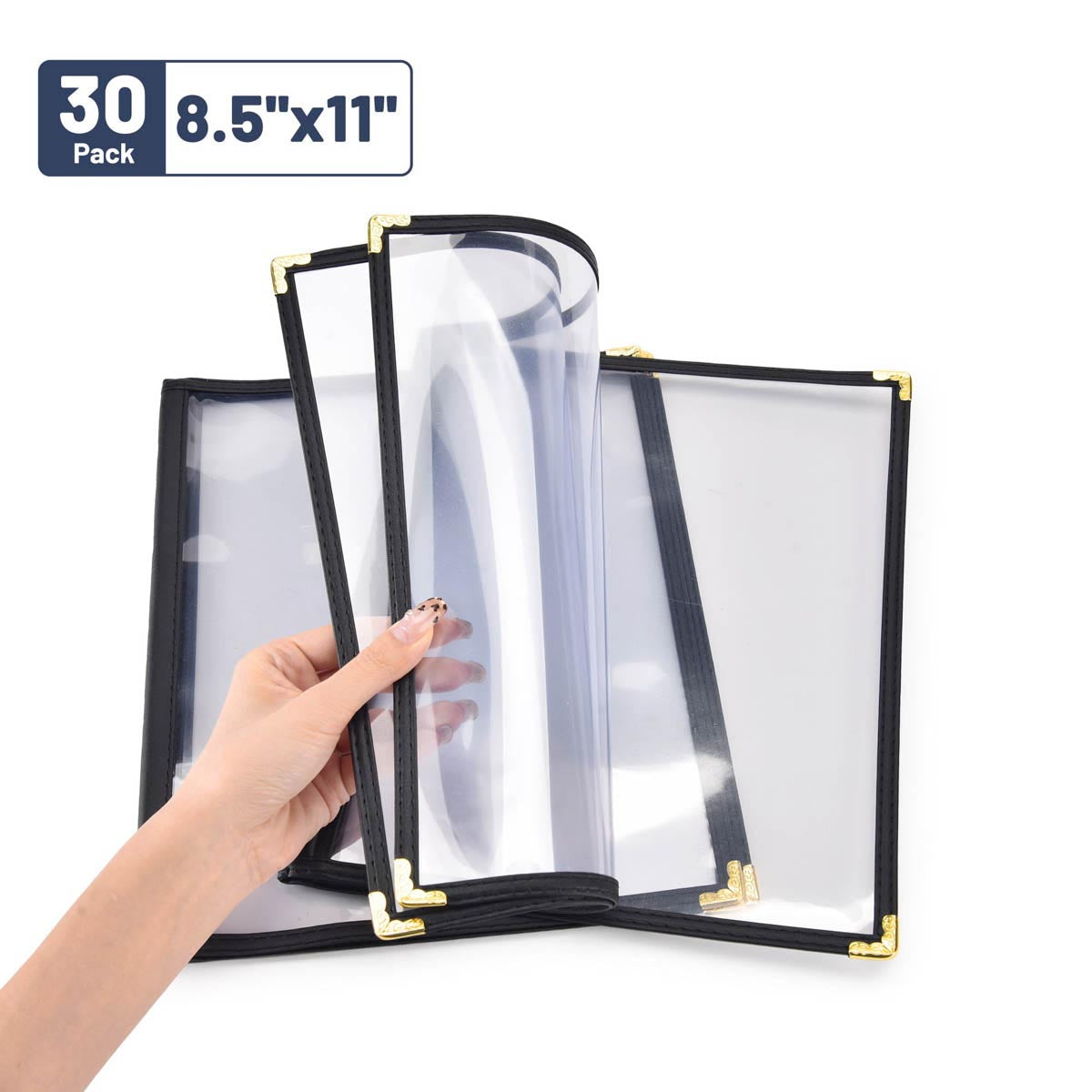 Yescom 8.5x11 Menu Covers Cafe Restaurant Black