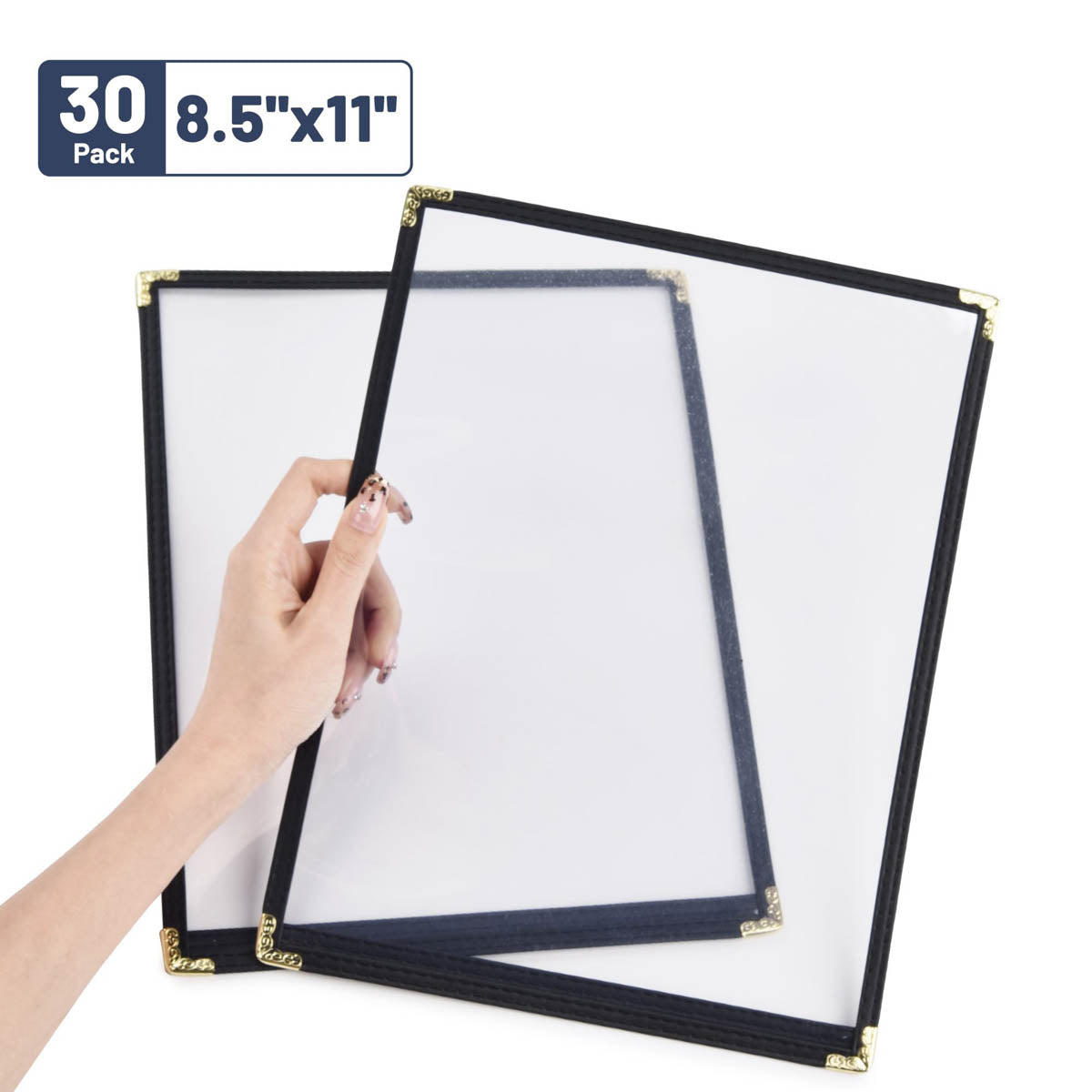 Yescom 8.5x11 Menu Covers Cafe Restaurant Black