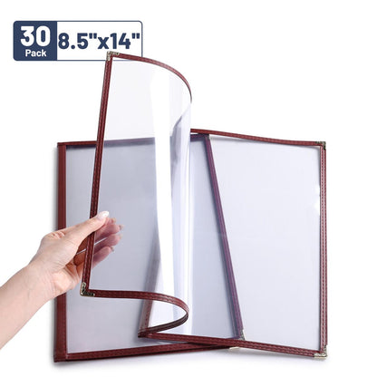 Yescom 30x Menu Covers Cafe Restaurant Red 8.5x14