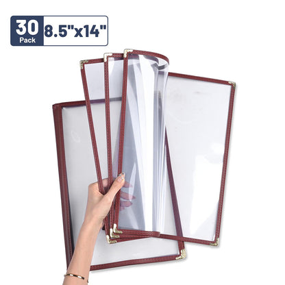 Yescom 30x Menu Covers Cafe Restaurant Red 8.5x14