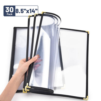 Yescom 30x Menu Covers Cafe Restaurant Black 8.5x14