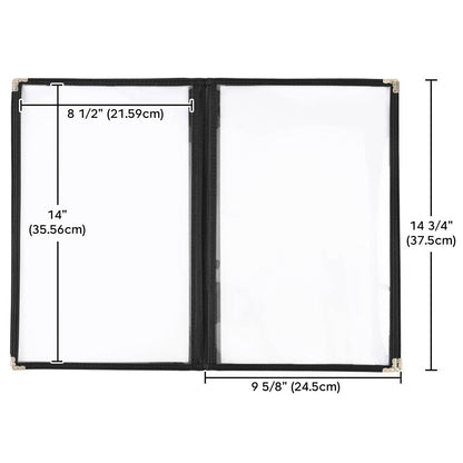 Yescom 30x Menu Covers Cafe Restaurant Black 8.5x14