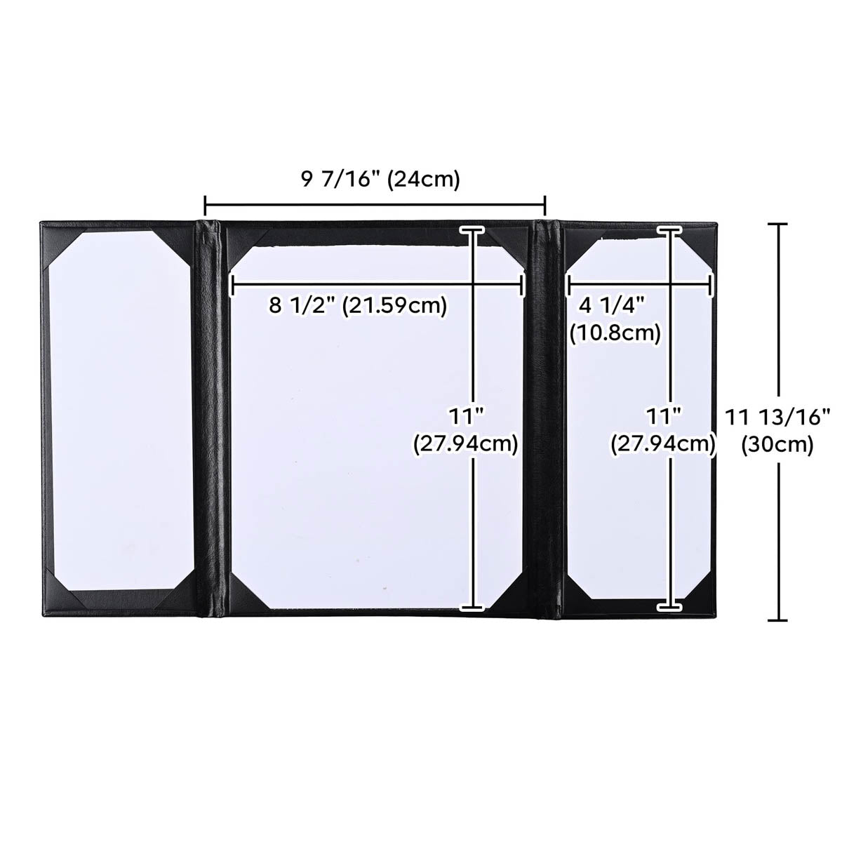 Yescom 8.5x11 PU Leather Menu Covers Set(5)