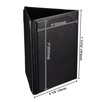 Yescom 3-Sided Table Tent Bar Cafe Cards Holder PU Leather