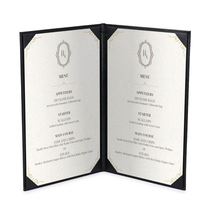 Yescom Personalized Menu Covers - 8.5x14 PU Leather Custom Printed & Color