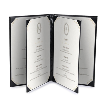 Yescom Personalized Menu Covers - 8.5x14 PU Leather Custom Printed & Color