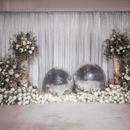 Yescom Silver Mirror Ball for 70s/80s Disco Parties Fashion Runway