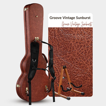 Yescom Lockable Electric Guitar Hard-Shell Case Les Paul Style Wood