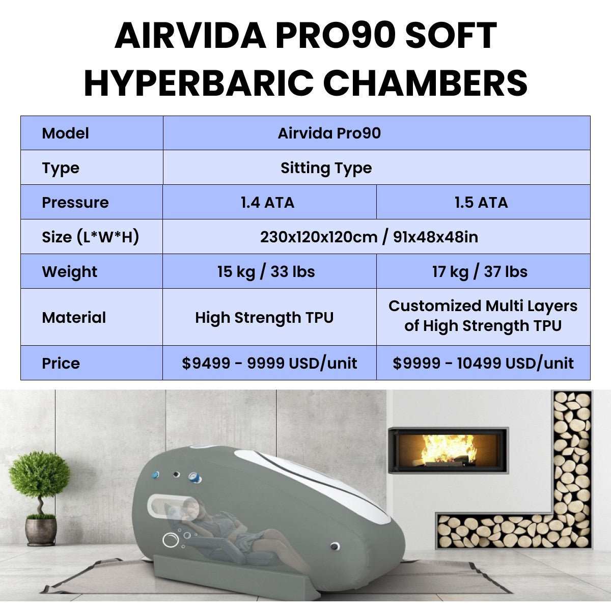 Airvida Pro90 Hyperbaric Chamber