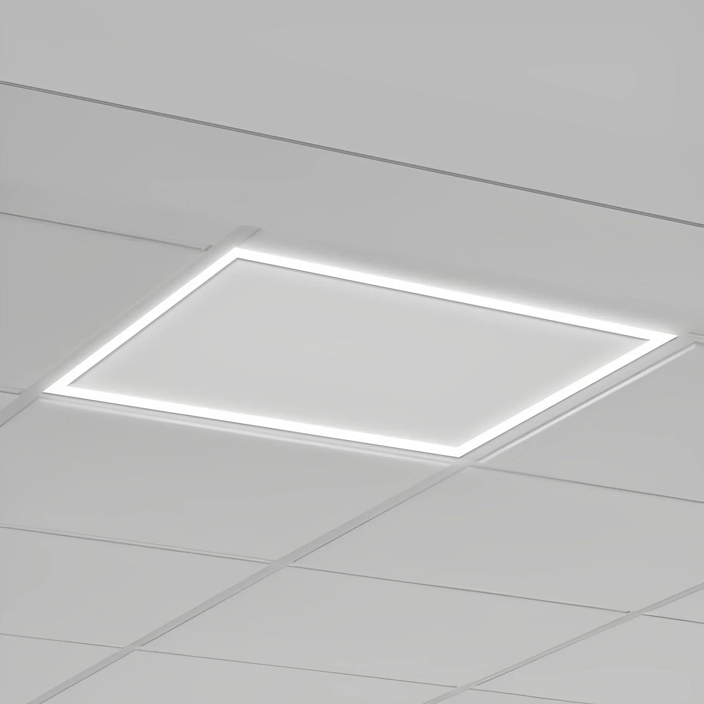 LED Grid Frame Ceiling Light, 60W/50W/40W, 2x4, Adjustable Watts & CCT,3000K-6500K, 7500 Lumens