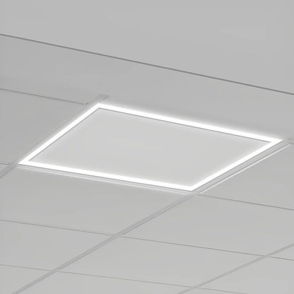 LED Grid Frame Ceiling Light, 60W/50W/40W, 2x4, Adjustable Watts & CCT,3000K-6500K, 7500 Lumens