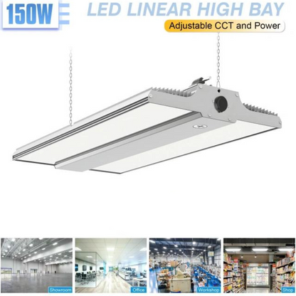 LED Linear High Bay Light, 1.2ft, 110W/130W/165W, 4000K/5000K, 24,750 Lumens, 100-277 VAC