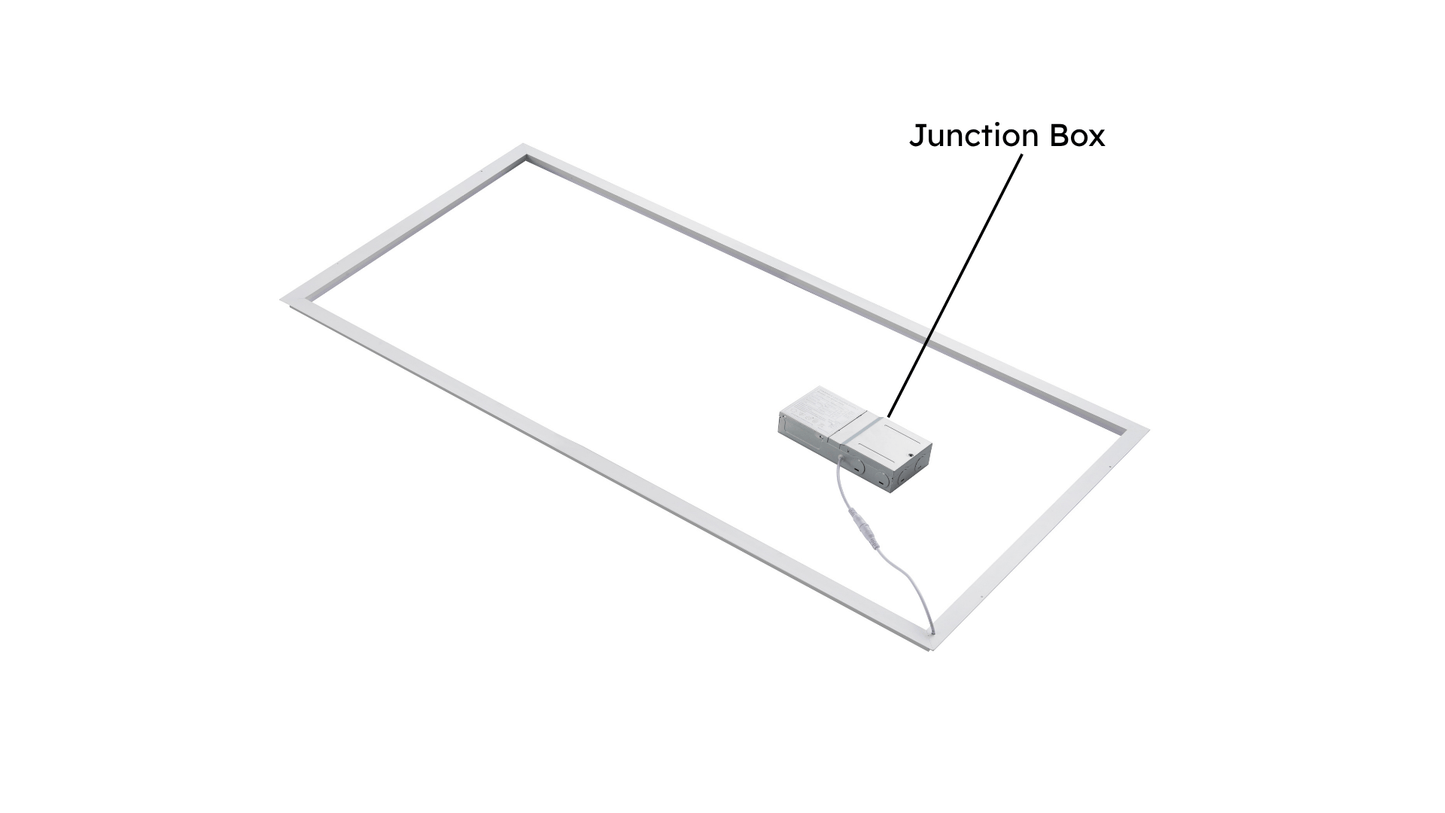 LED Frame Light/ T-Bar, 40W/50W/60W, 2x4, Adjustable Wattage and  5CCT 3000K-6500K, 7800 Lumens