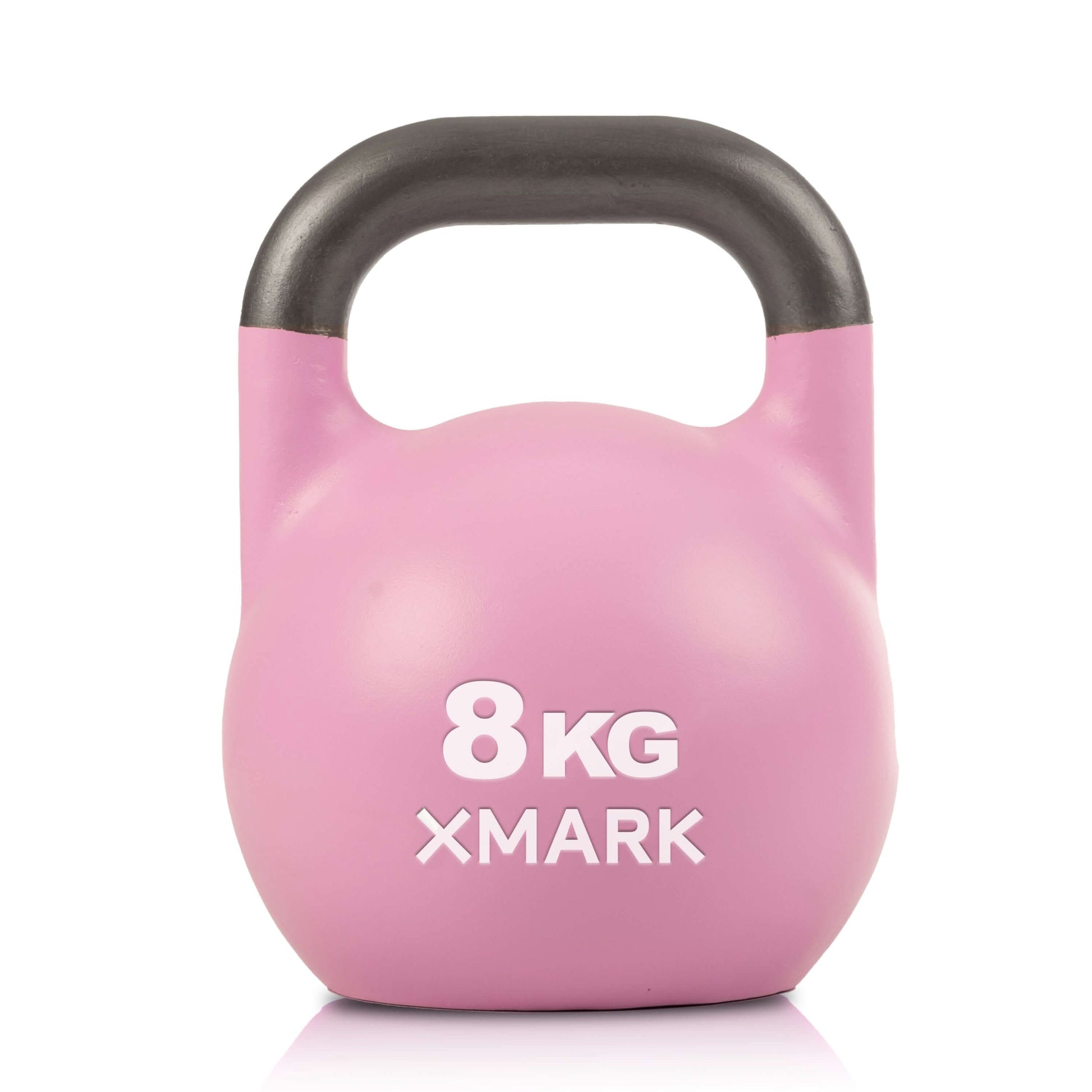 8 kg pink competition kettlebell from XMARK, perfect for strength training and fitness workouts.