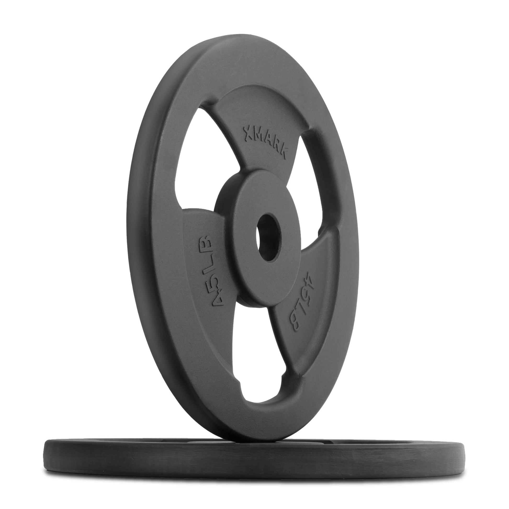 Iron Horse cast iron Olympic weight plate, 45 lbs, showcasing classic strength training design.