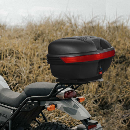 Yescom Motorcycle Scooter Trunk Tail Box Topcase Black