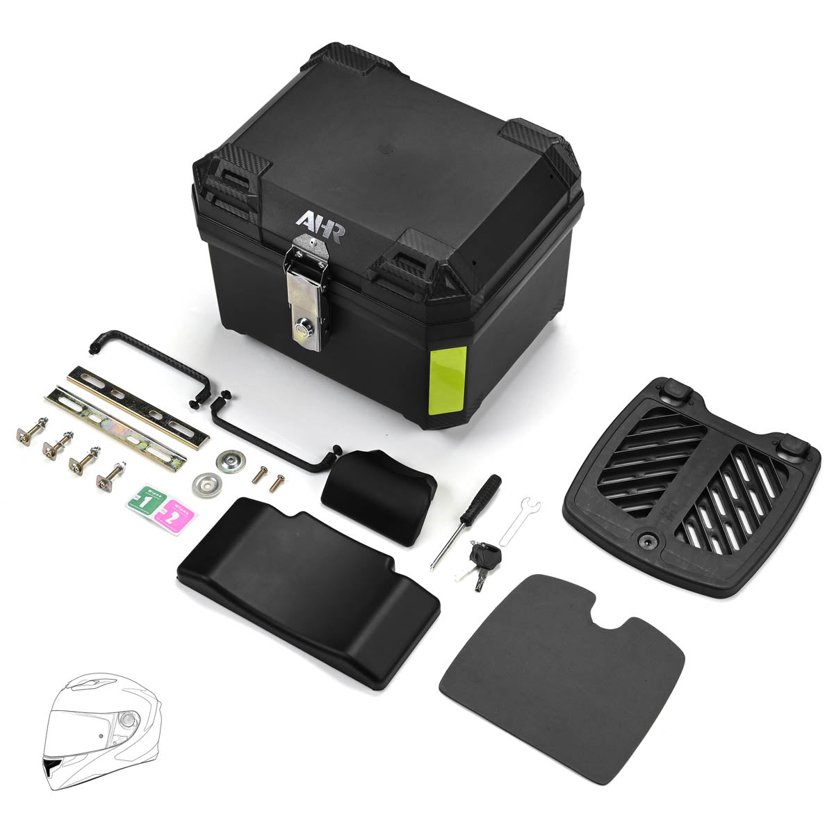 Yescom Motorcycle Trunk Box with Backrest Scooter Tour Pack