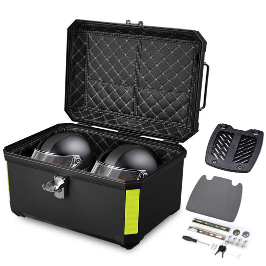 Yescom Motorcycle Trunk Box with Backrest Scooter Tour Pack