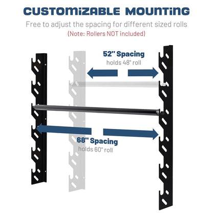 Yescom Vinyl Roll Holder Storage Rack Wall Mount