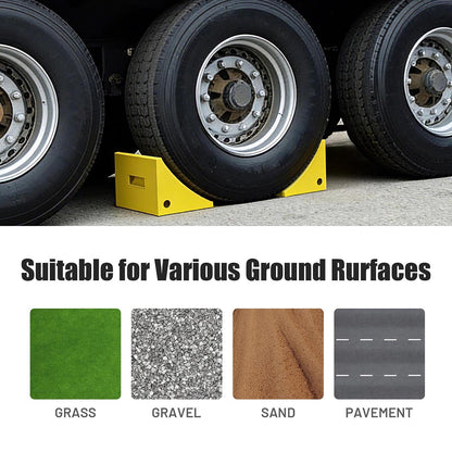Yescom Wheel Chocks 2ct. for 50in. Tire, 198,400lbs GVWR, Polyurethane